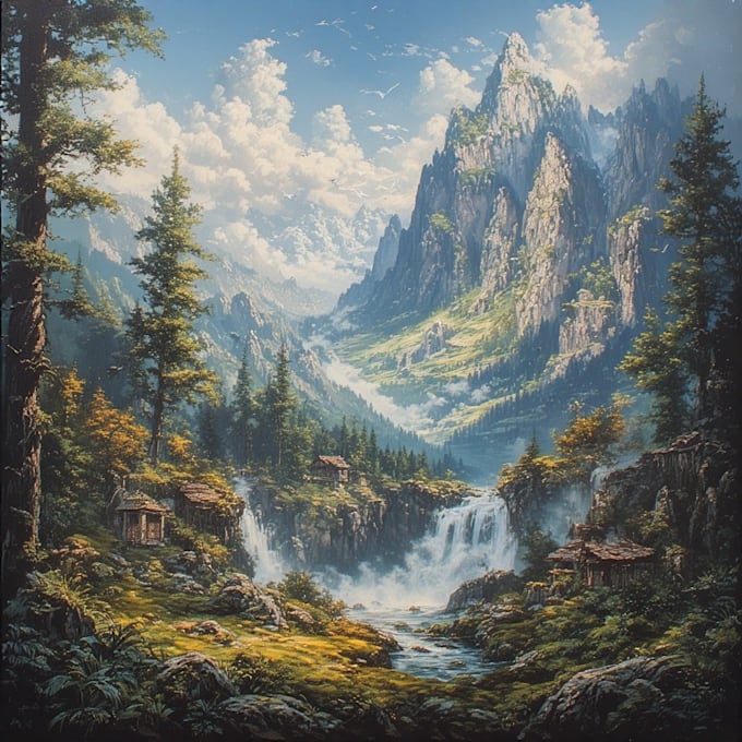 draw a natural landscape and background illustration