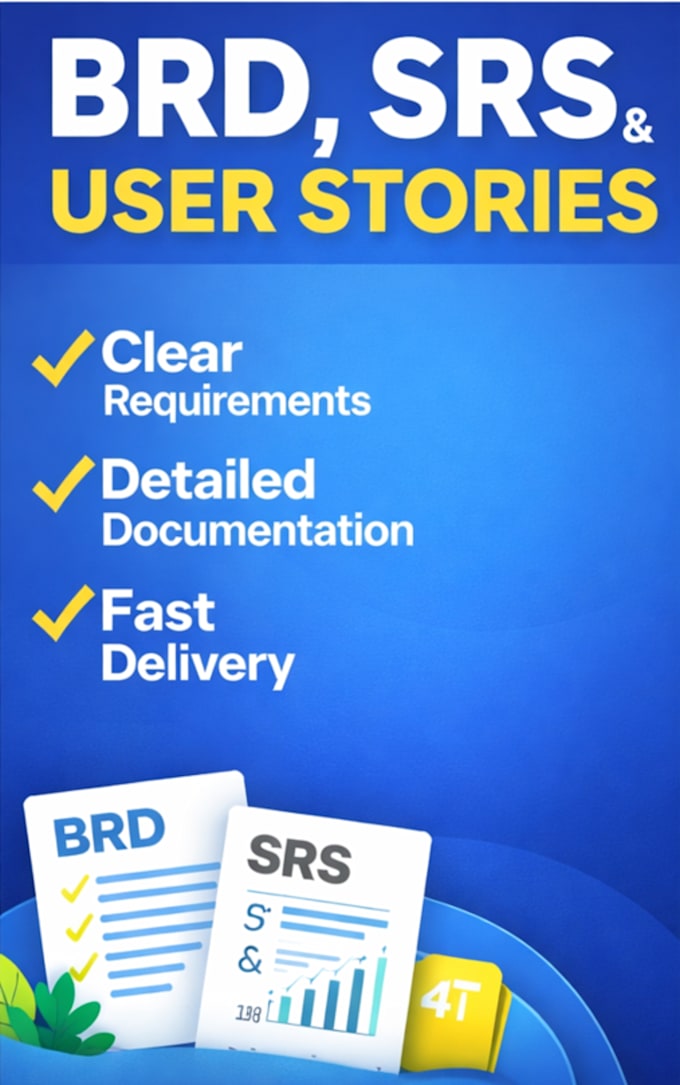 create brd, srs, user stories, and project documentation