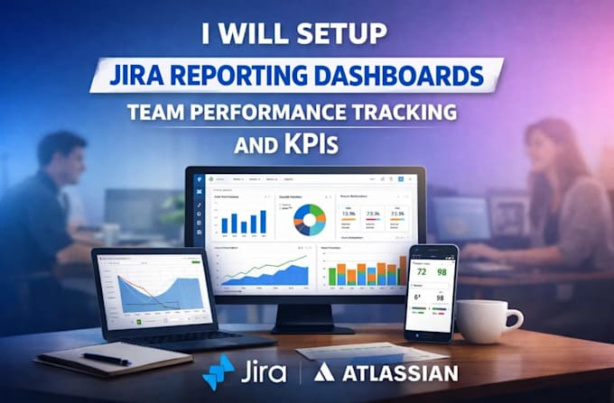setup jira reporting dashboards, team performance tracking, and kpis