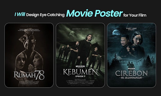 design eye catching movie poster for your film or series