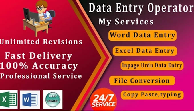 do data entry copy paste typing work fast and accurately