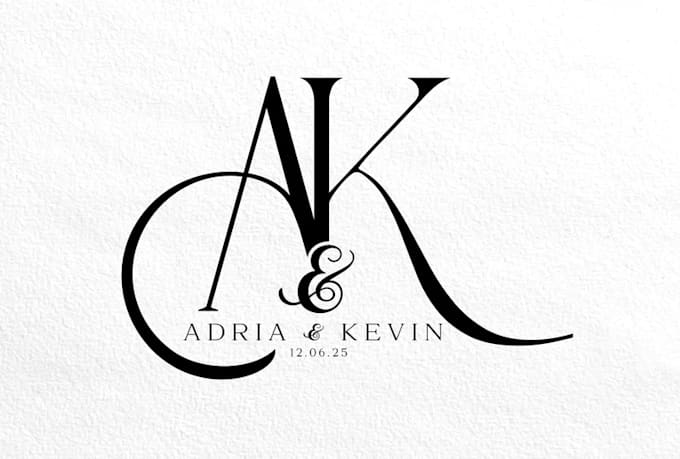 make wedding logo, wedding monogram, floral, invitation or initials design