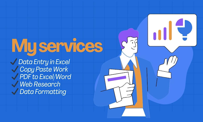 do data entry, typing, excel, pdf conversion