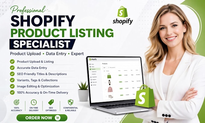 do shopify product listing specialist product upload data entry exper