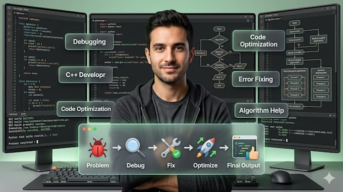 assist with python and c plus plus programming projects tasks and debugging