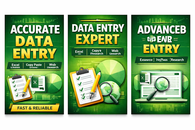 be your data entry expert in excel and ms office