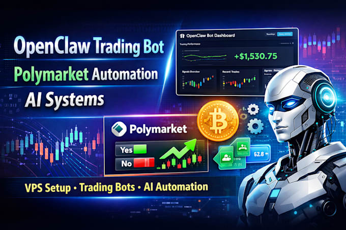 setup openclaw trading bot, polymarket bot, and ai automation system