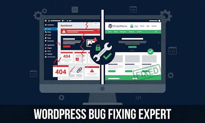 fix your wordpress errors, bugs, plugin conflicts and broken website quickly