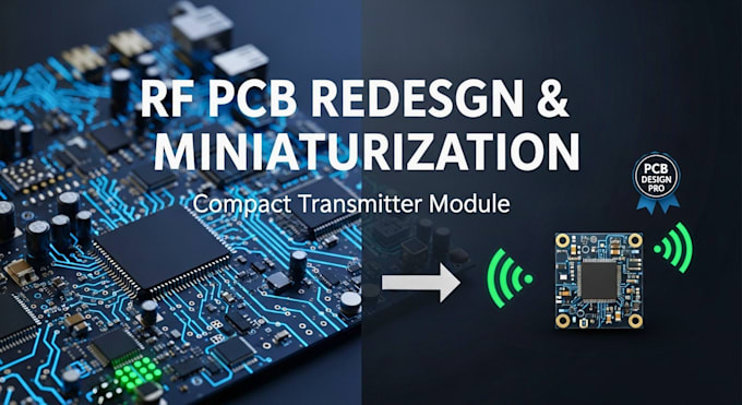 redesign and miniaturize rf transmitter board into a compact single component
