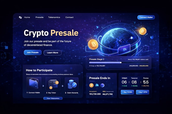 design a crypto web3 website for your project