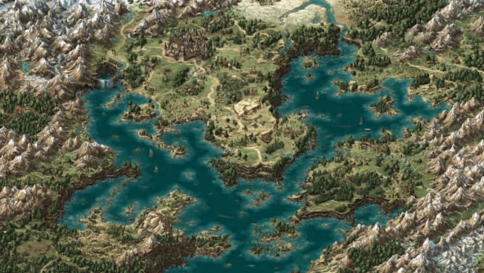 create a high quality fantasy map