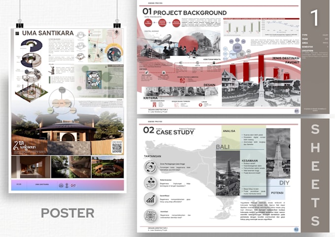 design architecture presentation board, poster and portfolio