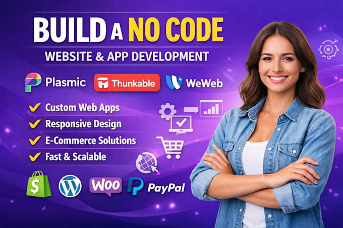 build no code website application development with plasmic thunkable weweb