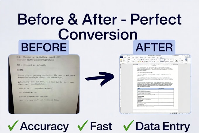 professionally convert PDF to word or retype documents fast