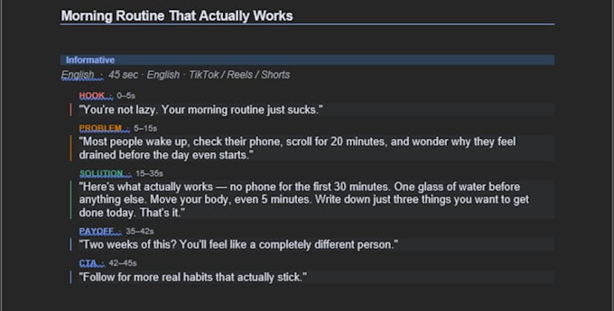 write short engaging scripts