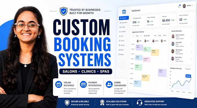 create appointment booking systems for clinics and salons