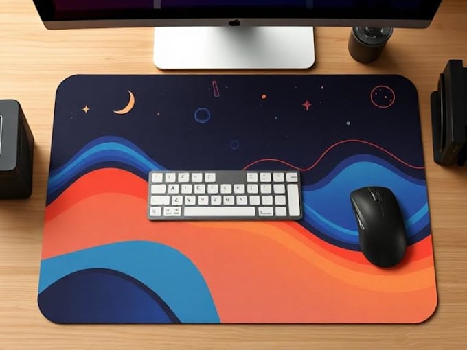 make 2d deskmat mousepad illustration for your brand