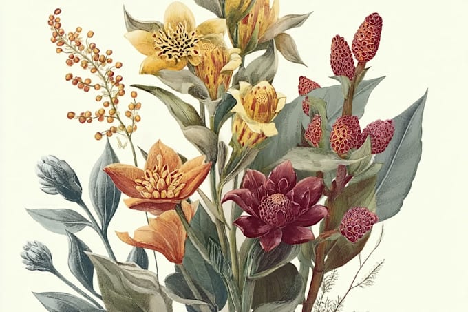 create detailed botanical illustrations and plant art
