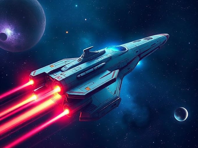 create spaceship concept art for you
