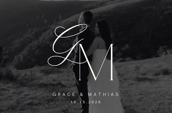 design custom wedding logo, wedding monogram, and initials