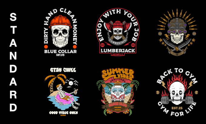 create vintage streetwear graphic illustration