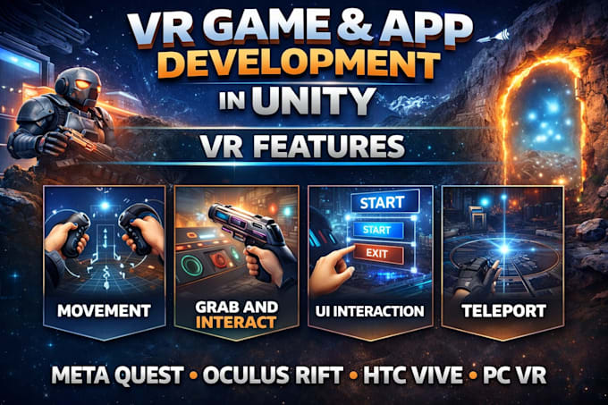 develop VR apps, games, and experiences in unity 3d