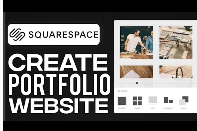 do professional squarespace portfolio website on adobe ugc digital presentation