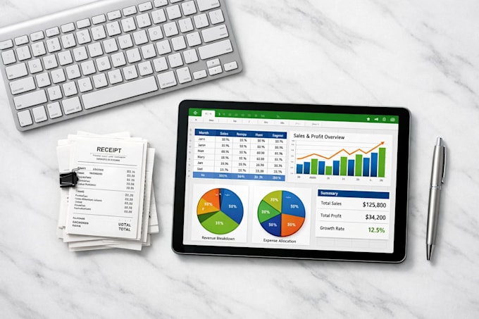 assist with financial data entry and excel