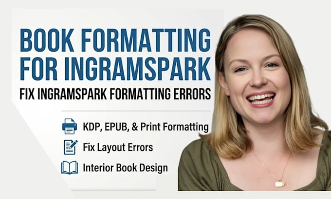 do book formatting for ingramspark, fix ingramspark formatting errors
