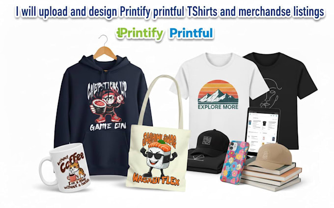 do shopify pod store, etsy pod store, printful printify print on demand store