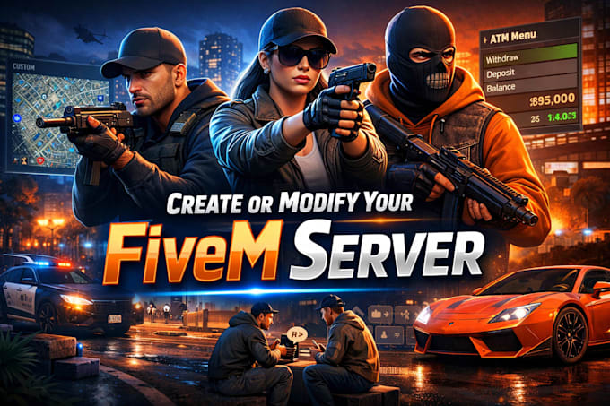 create or modify your fivem qbcore and esx server