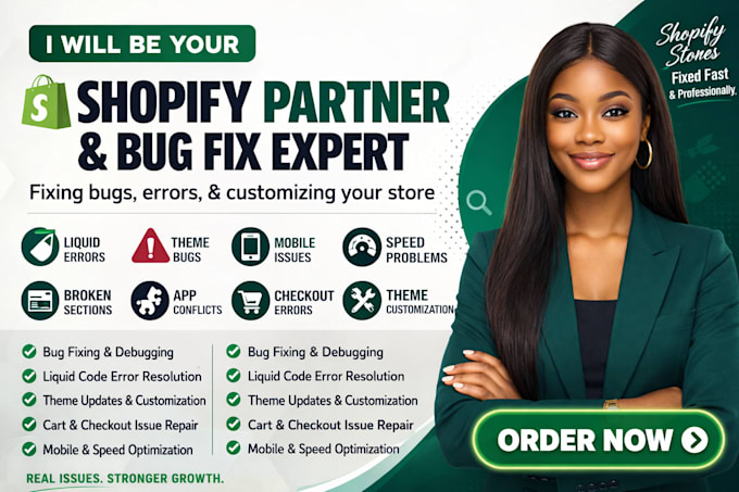 be your shopify partner expert to fix bugs errors and customize your store
