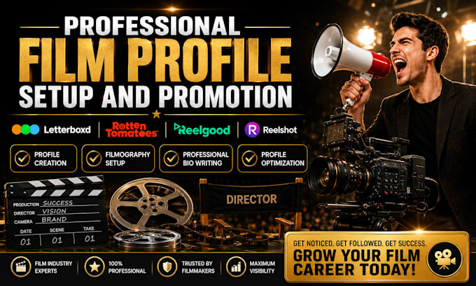 promote letterboxd, rotten tomatoes page, add films, credits, optimize profile
