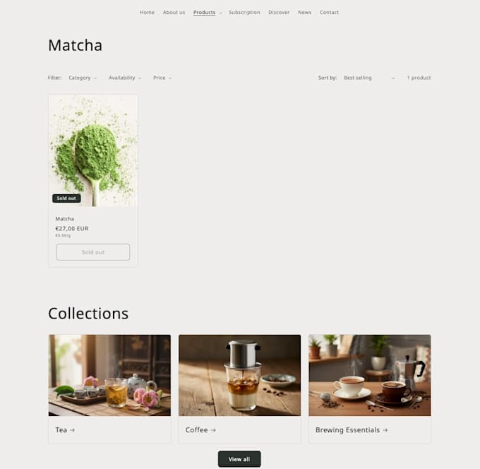 create shopify website with built in automation