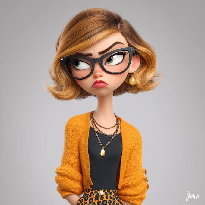 draw a cute cartoon character art