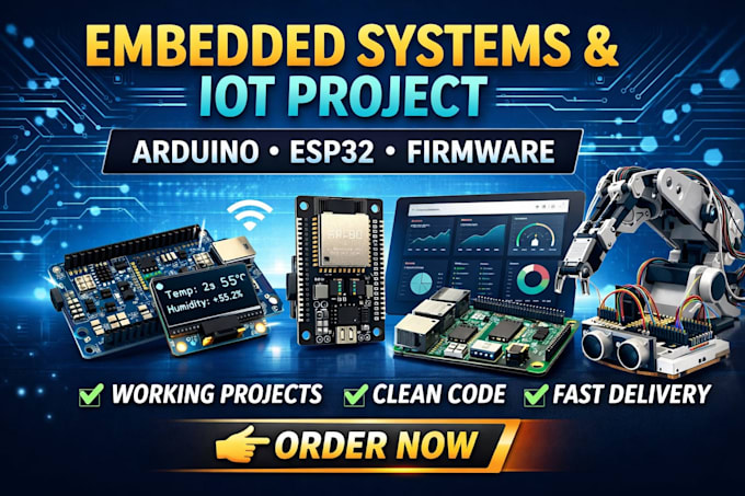 develop arduino esp32 iot embedded system and firmware project