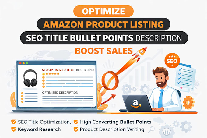 optimize amazon product listing seo title bullet points description to boost sal