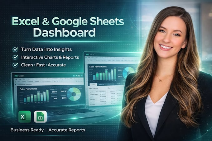create excel dashboard, google sheets dashboard and data visualization