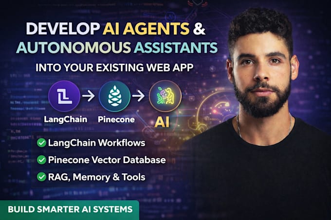 develop ai agent autonomous assistant langchain pinechone vector database