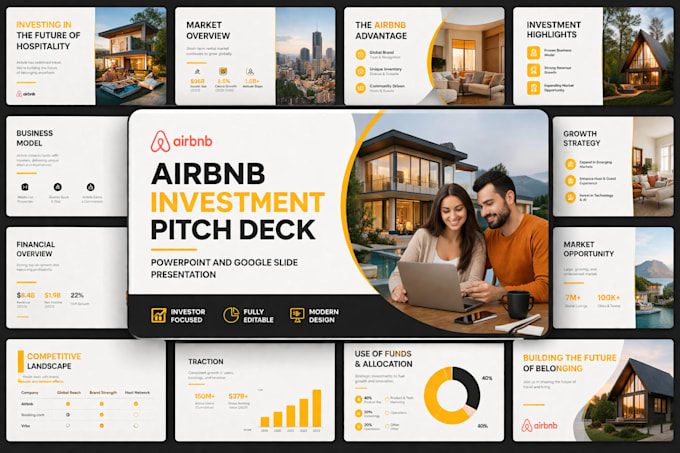 Design airbnb investment pitch deck powerpoint and google slide ...