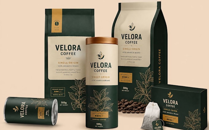 design coffee packaging coffee label stand up pouch doypack restaurant branding