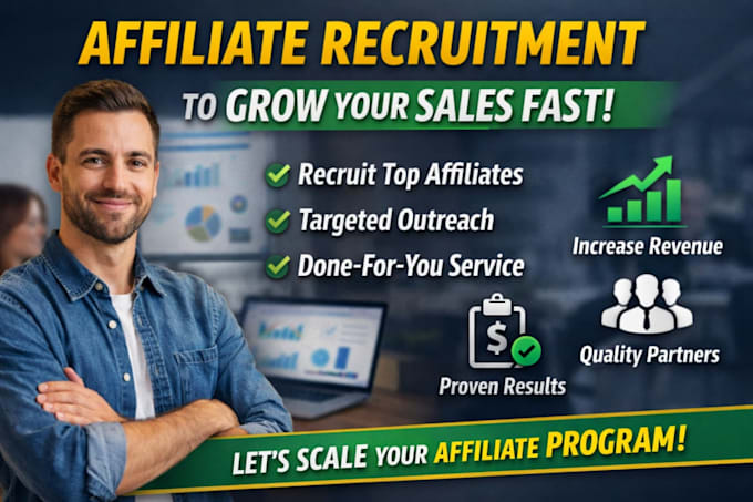 hire and recruit high quality affiliates to grow your affiliate program fast