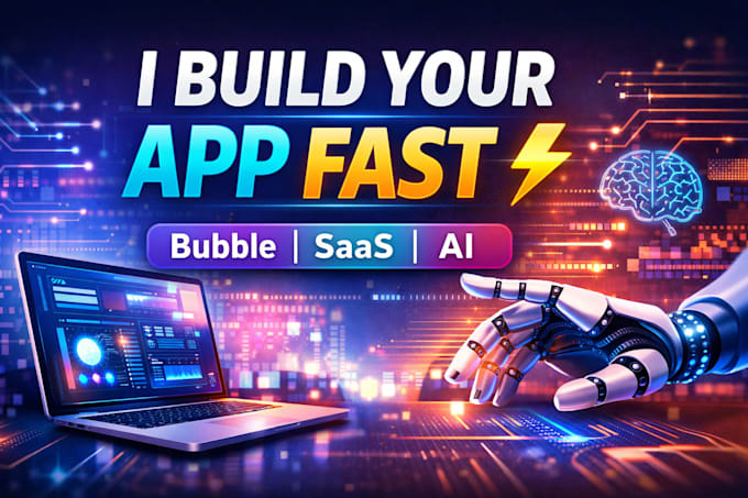 build your bubble io web app, saas mvp, ai app fast