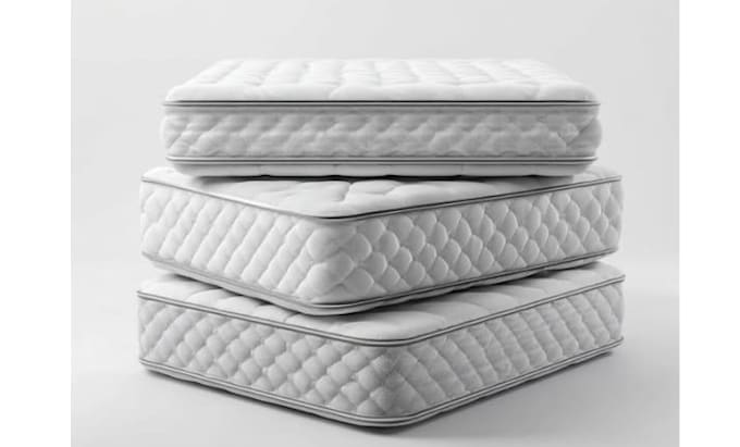 design high quality 3d mattress model with exploded view and realistic renders