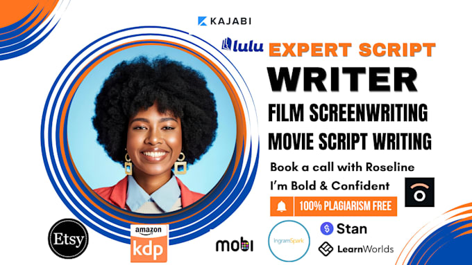 write movie script writing, screenwriting, film script, video course contents