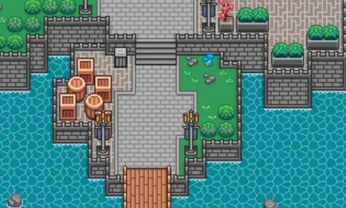 create pixel art tileset sprite sheet video game pixel background rpg tileset