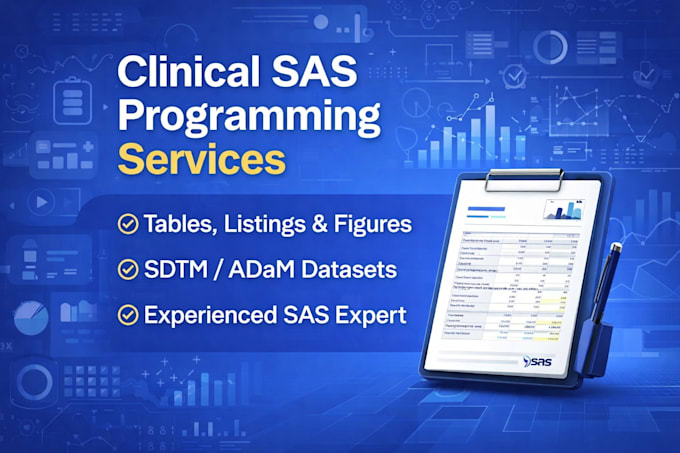 do clinical SAS programming, tlf tables, listings and cdisc