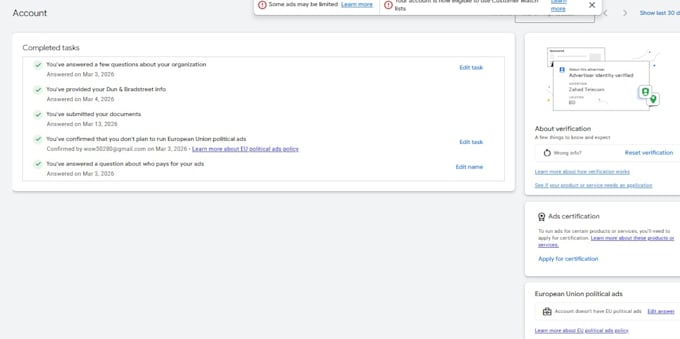 create google ads account and optimize high converting ad campaigns