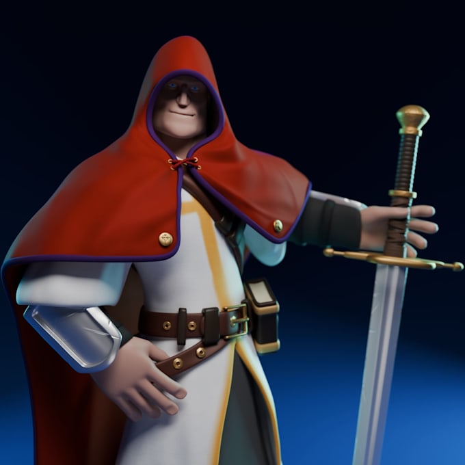create a stylized 3d character for games