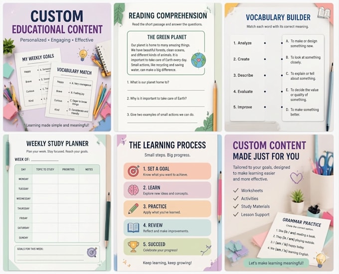 creating personalized educational activities